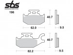 Τακάκια SBS 196HF (FA307)(FD301) Suzuki UH 200 Burgman / UX 150 Sixteen